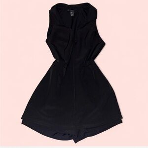Forever 21 Black Sleeveless V-Neck Mini Dress